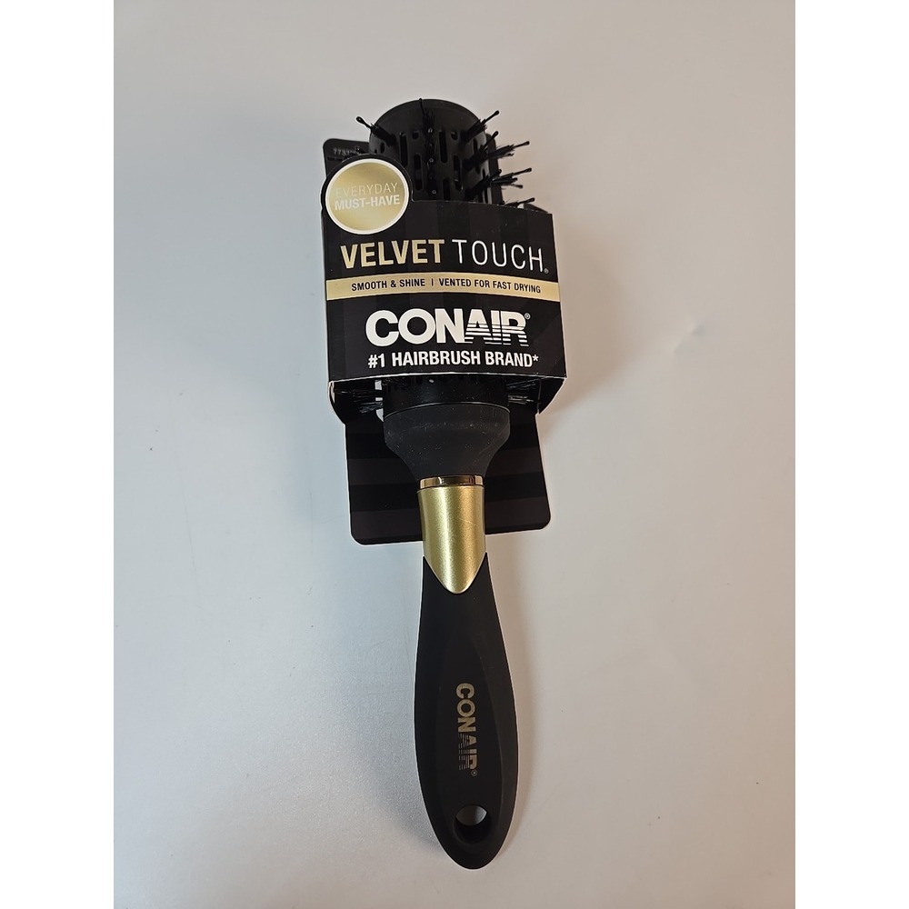 Conair Velvet Touch Vent Hair Brush Dry, Style ~ Black ~ * New*
